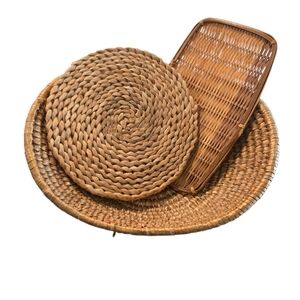 Natural Woven Basket Set for Kitchen Storage